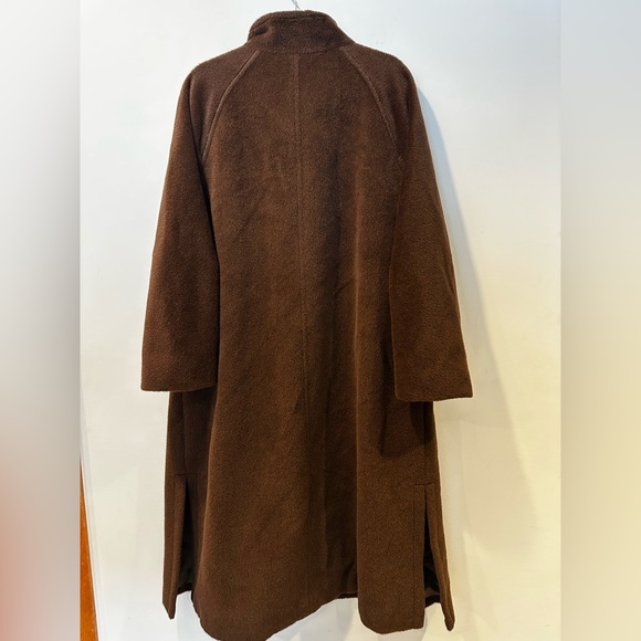 Hilary Radley Women's Vintage Long Brown Button Front Jacket - Picture 5 of 8